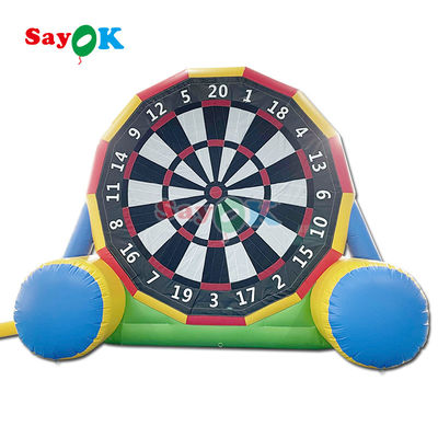Game Double-Sided 13ft Inflatable Soccer Dart Board Inflatable Football Darts Kick Goal Game untuk Permainan Olahraga Luar Ruangan