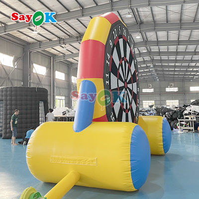 Game Double-Sided 13ft Inflatable Soccer Dart Board Inflatable Football Darts Kick Goal Game untuk Permainan Olahraga Luar Ruangan