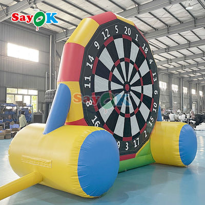 Game Double-Sided 13ft Inflatable Soccer Dart Board Inflatable Football Darts Kick Goal Game untuk Permainan Olahraga Luar Ruangan