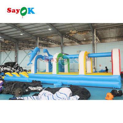 39ft Slide Warna Biru Dijual Air Slide Kota Besar Komersial Inflatable Untuk Anak-anak