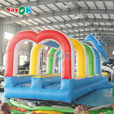 39ft Slide Warna Biru Dijual Air Slide Kota Besar Komersial Inflatable Untuk Anak-anak