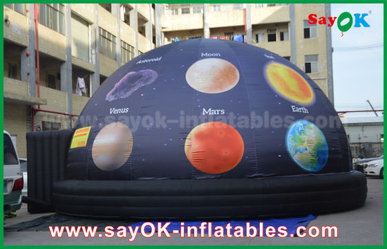 6m 210 D Oxford Cloth Portable Inflatable Planetarium Dome untuk Cinema dengan Percetakan Penuh