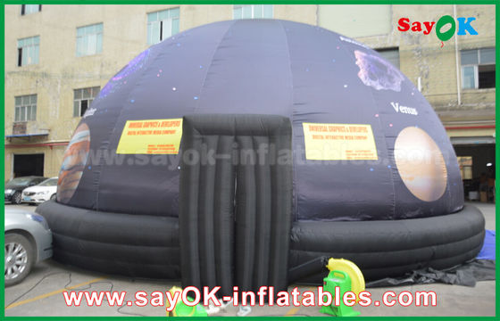 6m 210 D Oxford Cloth Portable Inflatable Planetarium Dome untuk Cinema dengan Percetakan Penuh