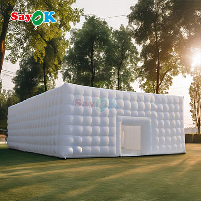 Tenda Udara Kubu Besar 8m LED 80 Orang Acara Pesta Tenda Inflatable dengan Air Blower