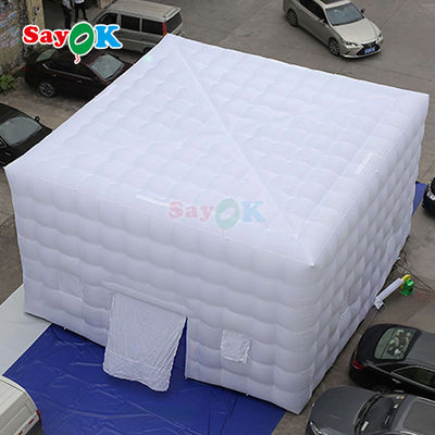Tenda Udara Kubu Besar 8m LED 80 Orang Acara Pesta Tenda Inflatable dengan Air Blower