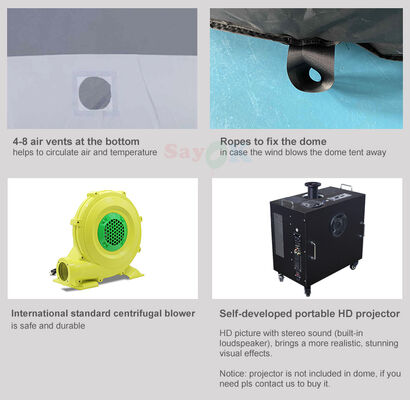 Komersial Outdoor Portable Planetarium Tenda Kubah Inflatable 3d Kubah Inflatable Kubah Astronomical Galaxy Tent