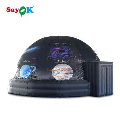 Sayok 5m 16ft Custom Full Printing Inflable Planetarium Dome Tent untuk Pendidikan Anak-anak dengan Air Blower