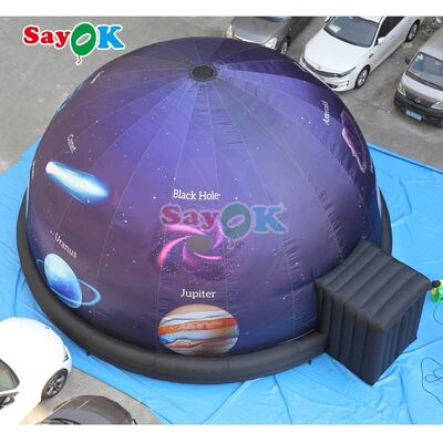 Sayok tahan api 100% Blackout Portable Inflatable Planetarium Dome untuk Sekolah