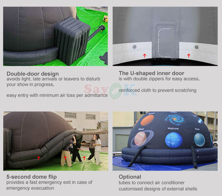 Sayok 6m Digital Printing Mobile Planetarium Dome Portable Inflatable Astronomy Tent untuk Sekolah