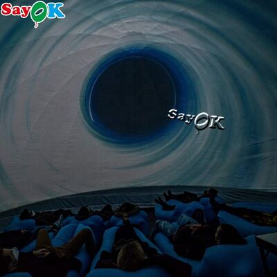 Tenda Kubah Proyeksi Hitam Bioskop Tiup Tenda Planetarium Bergerak untuk Sekolah