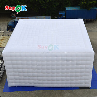 Sayok Tenda Tiup LED Kain Oxford Kustom 10 x 10 Meter untuk Acara Pesta Luar Ruangan