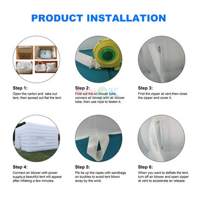 Sayok Customized Modern Big Outdoor Events Pesta Pernikahan Tenda Led Led Led Led Besar untuk 100 Orang