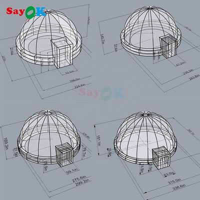 Sayok Sekolah Astronomi Tenda Kubah Proyeksi Tiup Tenda Planetarium Proyeksi Tiup Kubah Planetarium
