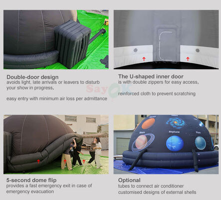 SAYOK Portable Inflatable 5m/8m Planetarium Proyeksi Kubah Tenda Bahan Oxford dengan Air Blower PVC lantai Mat untuk acara sekolah