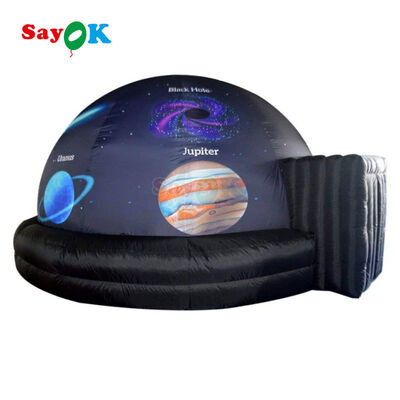 Blackout Portable Inflatable Planetarium Projection Dome Tent untuk Pendidikan Astronomi Sekolah