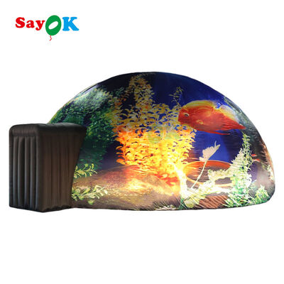 Blackout Portable Inflatable Planetarium Projection Dome Tent untuk Pendidikan Astronomi Sekolah