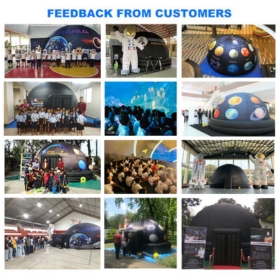 Custom Portable Inflatable Planetarium Dome Flame-retardant Projection Tent untuk sekolah