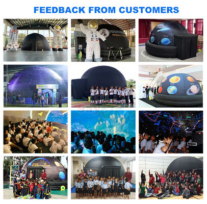 SAYOK 100% Blackout Fire-Retardant Inflatable Planetarium Dome dengan desain 3D gratis untuk sekolah dan acara
