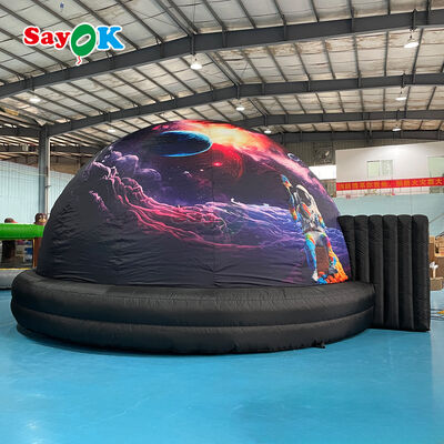 SAYOK 6m Diameter Portable Inflatable Planetarium Dome dengan 100% Blackout dan kain tahan api untuk pendidikan astronomi sekolah