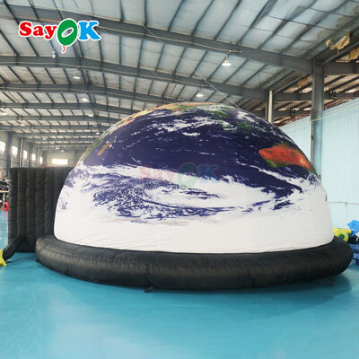 Ukuran yang dapat disesuaikan 100% Blackout Fire-Retardant Inflatable Planetarium Dome untuk sekolah dan acara