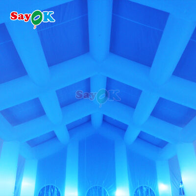 Tenda Udara Tiup LED Portabel dengan Kain Oxford Tahan Air dan Tahan UV untuk Acara Luar Ruangan
