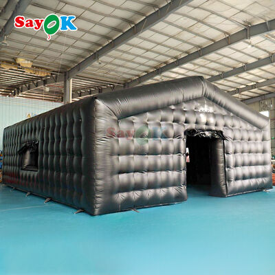 Tenda Inflatable PVC tahan air dengan lampu LED untuk acara luar ruangan dan ukuran yang dapat disesuaikan Tenda Klub Malam Portable