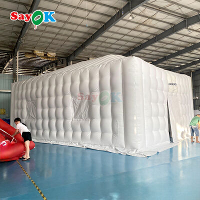 Tenda Inflatable PVC tahan air dengan lampu LED untuk acara luar ruangan dan ukuran yang dapat disesuaikan Tenda Klub Malam Portable