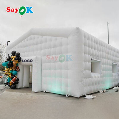 Tenda Inflatable PVC tahan air dengan lampu LED untuk acara luar ruangan dan ukuran yang dapat disesuaikan Tenda Klub Malam Portable