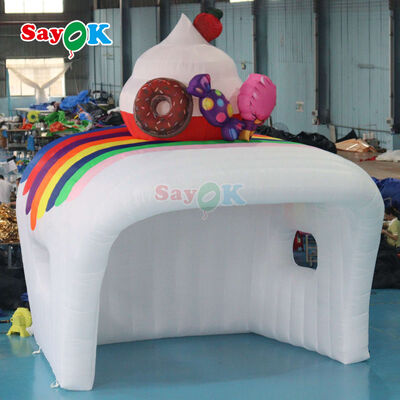 Tenda Udara Ledakan Waterproof Portable UV Resistant untuk Iklan Stand Es Krim Luar Ruangan