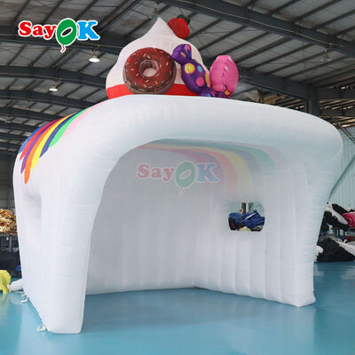 Tenda Udara Ledakan Waterproof Portable UV Resistant untuk Iklan Stand Es Krim Luar Ruangan