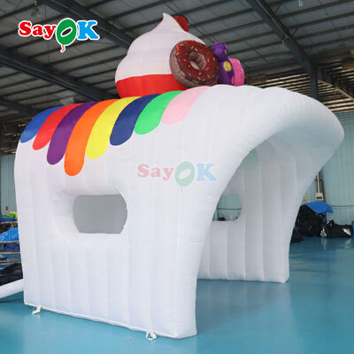 Tenda Udara Ledakan Waterproof Portable UV Resistant untuk Iklan Stand Es Krim Luar Ruangan