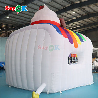 Tenda Udara Ledakan Waterproof Portable UV Resistant untuk Iklan Stand Es Krim Luar Ruangan