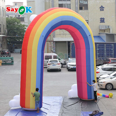 Waterproof Outdoor Inflatable Rainbow Arch with Logo Printed