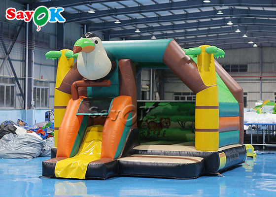 Warna-warni Tucan Jumping Bouncy Castle Bed Tema Hewan Pelatuk Rumah Bouncing Slide Combo
