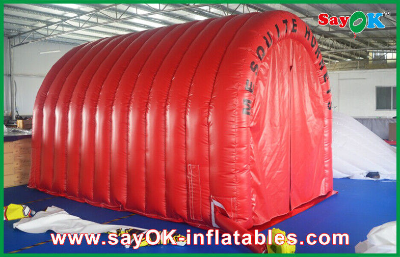 Tenda Ledakan Kubah Merah Waterproof Tenda Udara Ledakan Terowongan Ledakan Dengan Logo Khusus Tanda Ledakan Tenda Campin