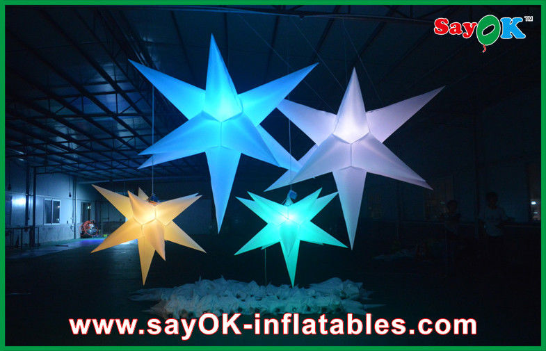 Colorful Pencahayaan Inflatable Dekorasi acara Inflatable Led Bintang