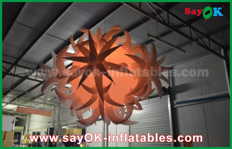 190t Oxford Cloth Diameter 1.5m Inflatable Lighting Decoration Dengan Led Balloon