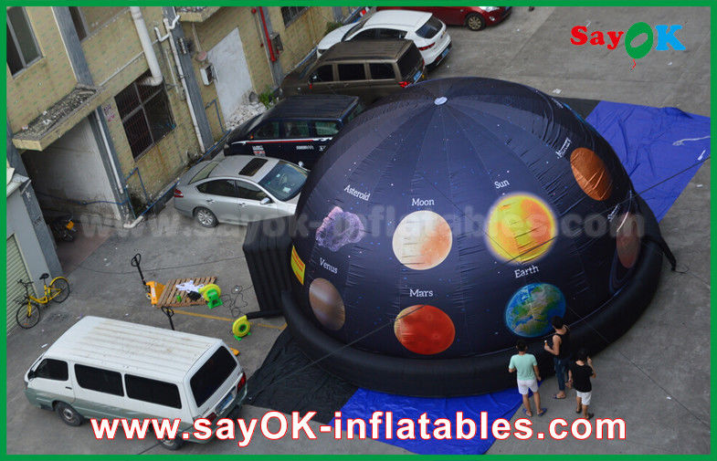 6m 210 D Oxford Cloth Portable Inflatable Planetarium Dome untuk Cinema dengan Percetakan Penuh