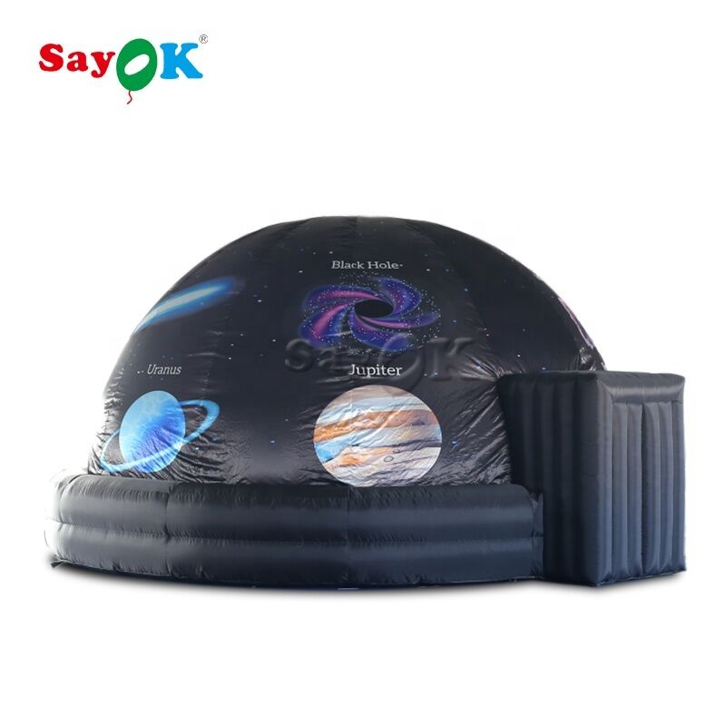 Sayok 5m 16ft Custom Full Printing Inflable Planetarium Dome Tent untuk Pendidikan Anak-anak dengan Air Blower