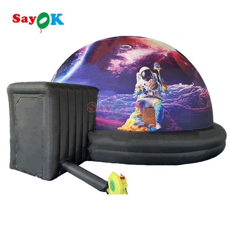 Sayok Inflatable Planetarium Dome dengan Ruang Masuk Kursi Roda Mobile Projection Tent untuk Sekolah Luar Ruang