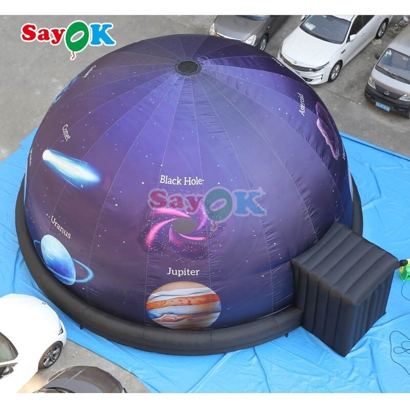 Sayok tahan api 100% Blackout Portable Inflatable Planetarium Dome untuk Sekolah