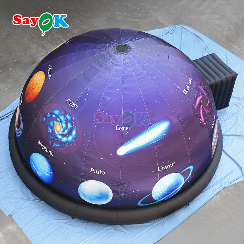 Sayok Full Print 10m Proyektor Bintang Tenda Planetarium Inflatable Proyeksi Portable Cinema Dome untuk Sekolah