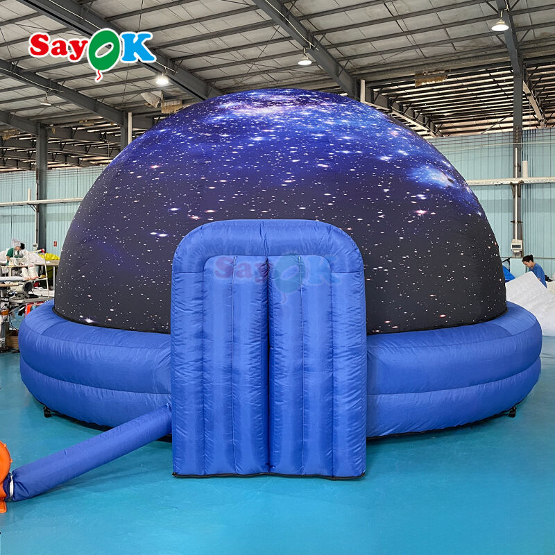 SAYOK 100% Blackout Fire-Retardant Inflatable Planetarium Dome dengan desain 3D gratis untuk sekolah dan acara