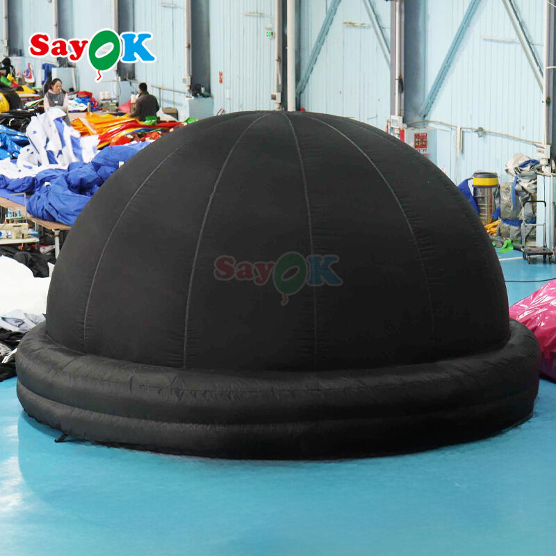 SAYOK Kubah Planetarium Tiup Diameter 5m 100% Blackout Tahan Api untuk Sekolah dan Acara