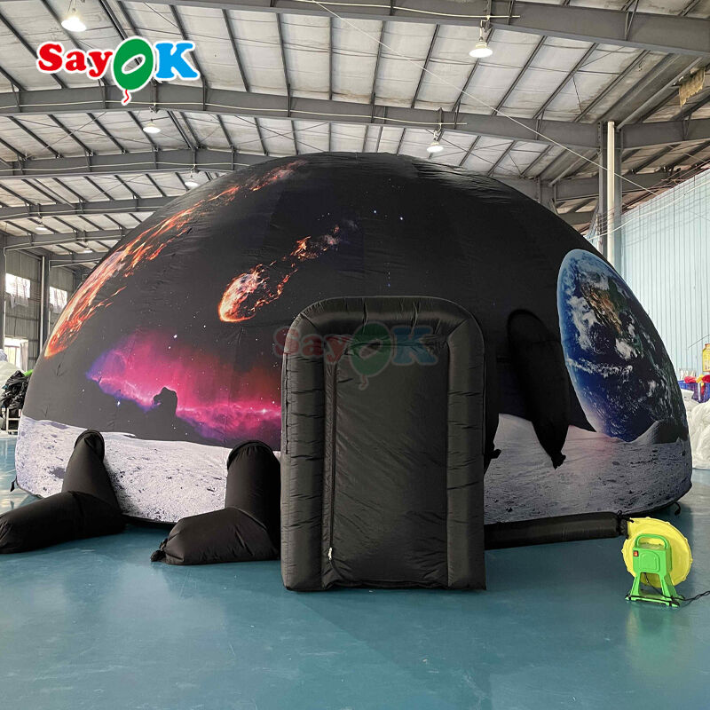100% Blackout Fire-Retardant Inflatable Planetarium Dome untuk mudah pengaturan pendidikan sekolah dan acara luar ruangan