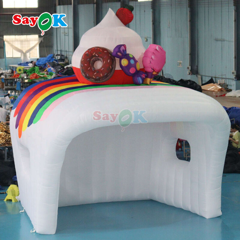 Tenda Udara Ledakan Waterproof Portable UV Resistant untuk Iklan Stand Es Krim Luar Ruangan