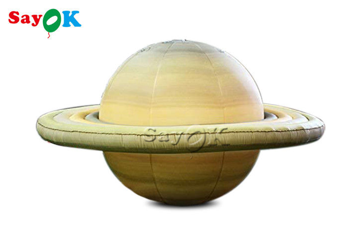 0.25mm PVC 60 Inches Inflatable Saturn Planet Balloons Untuk Institusi Pendidikan