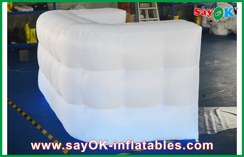 3m White Fence Inflatable LED Dinding Inflatable Pencahayaan Dekorasi Oxford Cloth