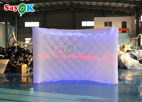 New menarik Led Wall Inflatable Led Putih Photo Booth Wall Untuk Acara