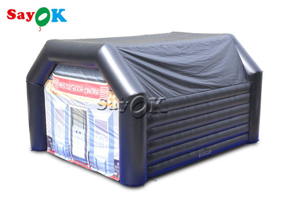 Pergi di luar ruangan Tenda Inflatable Customized Hitam 0.4mm PVC Tenda Kubah Inflatable Untuk Acara